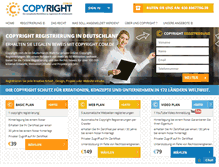 Tablet Screenshot of copyright.com.de